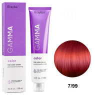 Erayba Gamma Color Стійка крем-фарба для волосся_7/99 інтенсивний червоний блонд 100мл Erayba Gamma Color Стійка крем-фарба для волосся_7/99 інтенсивний червоний блонд 100мл