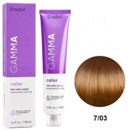 Erayba Gamma Color Стійка крем-фарба для волосся_7/03 натуральний середній золотистий блонд 100мл