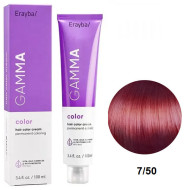 Erayba Gamma Color Стійка крем-фарба для волосся_7/50 махагоновий блонд 100мл Erayba Gamma Color Стійка крем-фарба для волосся_7/50 махагоновий блонд 100мл