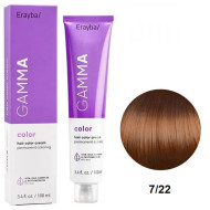 Erayba Gamma Color Стійка крем-фарба для волосся_7/22 інтенсивний коричневий блонд 100мл Erayba Gamma Color Стійка крем-фарба для волосся_7/22 інтенсивний коричневий блонд 100мл