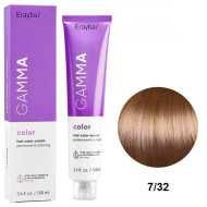 Erayba Gamma Color Стійка крем-фарба для волосся_7/32 золотисто-бежевий блонд 100мл Erayba Gamma Color Стійка крем-фарба для волосся_7/32 золотисто-бежевий блонд 100мл