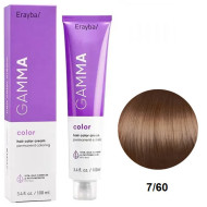 Erayba Gamma Color Стійка крем-фарба для волосся_7/60 коричневий блонд 100мл Erayba Gamma Color Стійка крем-фарба для волосся_7/60 коричневий блонд 100мл