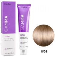 Erayba Gamma Color Стійка крем-фарба для волосся_8/06 натуральний світлий каштановий блонд 100мл Erayba Gamma Color Стійка крем-фарба для волосся_8/06 натуральний світлий каштановий блонд 100мл