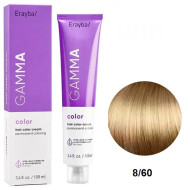 Erayba Gamma Color Стійка крем-фарба для волосся_8/60 світлий коричневий блонд 100мл Erayba Gamma Color Стійка крем-фарба для волосся_8/60 світлий коричневий блонд 100мл