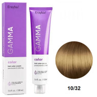 Erayba Gamma Color Стійка крем-фарба для волосся_10/32 екстра-світлий золотисто-бежевий блонд 100мл Erayba Gamma Color Стійка крем-фарба для волосся_10/32 екстра-світлий золотисто-бежевий блонд 100мл