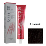 Brelil Sericolor Стійка крем-фарба для волосся_1 чорний 100мл Brelil Sericolor Стійка крем-фарба для волосся_1 чорний 100мл