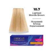Master LUX Стійка крем-фарба для волосся_10.7 Яскравий блонд коричневий 60мл