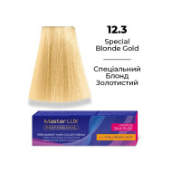 Master LUX Стійка крем-фарба для волосся_12.3 Спеціальний блонд золотистий 60мл Master LUX Стійка крем-фарба для волосся_12.3 Спеціальний блонд золотистий 60мл