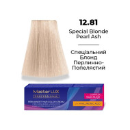 Master LUX Стійка крем-фарба для волосся_12.81 Спеціальний блонд перлинно-попелястий 60мл Master LUX Стійка крем-фарба для волосся_12.81 Спеціальний блонд перлинно-попелястий 60мл