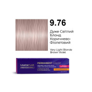 Master LUX Стійка крем-фарба для волосся_9.76 Дуже світлий блонд коричнево-фіолетовий 60мл Master LUX Стійка крем-фарба для волосся_9.76 Дуже світлий блонд коричнево-фіолетовий 60мл