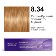 Master LUX Elegance Toner Демі-перманентна крем-фарба_8.34 Світло-русявий золотисто-мідний 100мл Master LUX Elegance Toner Демі-перманентна крем-фарба_8.34 Світло-русявий золотисто-мідний 100мл