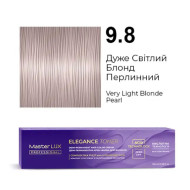 Master LUX Elegance Toner Демі-перманентна крем-фарба_9.8 Дуже світлий блонд перлинний 100мл Master LUX Elegance Toner Демі-перманентна крем-фарба_9.8 Дуже світлий блонд перлинний 100мл