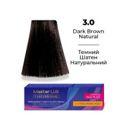 Master LUX Стійка крем-фарба для волосся_3.0 Темний шатен натуральний 60мл