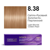 Master LUX Infinite Gloss Демі-перманентна крем-фарба_8.38 Світло-русявий золотисто-перлинний 60мл Master LUX Infinite Gloss Демі-перманентна крем-фарба_8.38 Світло-русявий золотисто-перлинний 60мл