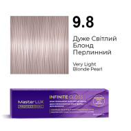 Master LUX Infinite Gloss Демі-перманентна крем-фарба_9.8 Дуже світлий блонд перлинний 60мл Master LUX Infinite Gloss Демі-перманентна крем-фарба_9.8 Дуже світлий блонд перлинний 60мл