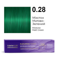 Master LUX Elegance Toner Демі-перманентна крем-фарба_0.28 Мікстон матово-зелений 100мл Master LUX Elegance Toner Демі-перманентна крем-фарба_0.28 Мікстон матово-зелений 100мл