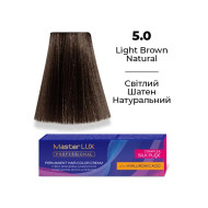 Master LUX Стійка крем-фарба для волосся_5.0 Світлий шатен натуральний 60мл Master LUX Стійка крем-фарба для волосся_5.0 Світлий шатен натуральний 60мл