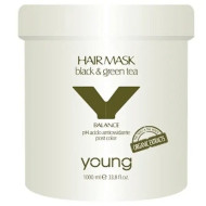 Young Hair Mask Black & Green Tea_Маска для фарбованого волосся 1000 мл Young Hair Mask Black & Green Tea_Маска для фарбованого волосся 1000 мл