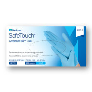 Medicom Advanced Slim Blue_Нітрилові рукавички неопудрені, сині, розмір S 100шт