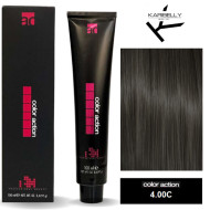 Karibelly Color Action Перманентна крем-фарба для волосся_4.00C холодний глубокий каштан 100мл