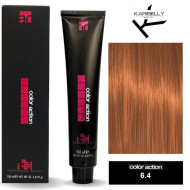 Karibelly Color Action Перманентна крем-фарба для волосся_6.4 темно-мідний блонд 100мл