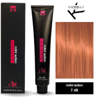 Karibelly Color Action Перманентна крем-фарба для волосся_7.46 блискучий каштановий блонд 100мл Karibelly Color Action Перманентна крем-фарба для волосся_7.46 блискучий каштановий блонд 100мл