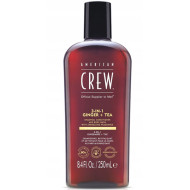 American Crew 3-in-1 Ginger+Tea_Шампунь, кондиціонер та гель для душу 3в1 250мл American Crew 3-in-1 Ginger+Tea_Шампунь, кондиціонер та гель для душу 3в1 250мл