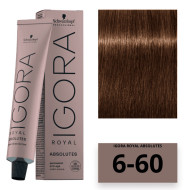 Schwarzkopf Igora Royal Absolutes Стійка крем-фарба_6-60 темно-русявий шоколадний натуральний 60мл Schwarzkopf Igora Royal Absolutes Стійка крем-фарба_6-60 темно-русявий шоколадний натуральний 60мл