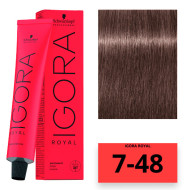 Schwarzkopf Igora Royal Стійка крем-фарба для волосся_7-48 середньо-русявий бежевий червоний 60мл Schwarzkopf Igora Royal Стійка крем-фарба для волосся_7-48 середньо-русявий бежевий червоний 60мл