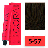 Schwarzkopf Igora Royal Стійка крем-фарба для волосся_5-57 світло-коричневий золотистий мідний 60 мл Schwarzkopf Igora Royal Стійка крем-фарба для волосся_5-57 світло-коричневий золотистий мідний 60 мл