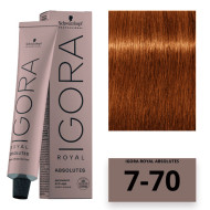 Schwarzkopf Igora Royal Absolutes Стійка крем-фарба_7-70 середньо-русявий мідний натуральний 60мл Schwarzkopf Igora Royal Absolutes Стійка крем-фарба_7-70 середньо-русявий мідний натуральний 60мл