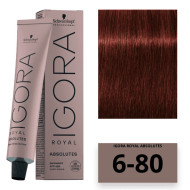 Schwarzkopf Igora Royal Absolutes Стійка крем-фарба_6-80 темно-русявий червоний натуральний 60мл Schwarzkopf Igora Royal Absolutes Стійка крем-фарба_6-80 темно-русявий червоний натуральний 60мл