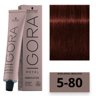 Schwarzkopf Igora Royal Absolutes Стійка крем-фарба_5-80 світло-коричневий червоний натуральний 60мл Schwarzkopf Igora Royal Absolutes Стійка крем-фарба_5-80 світло-коричневий червоний натуральний 60мл