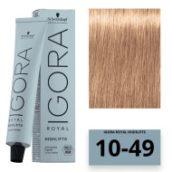 Schwarzkopf Igora Royal Color Highlifts Перманентная крем-фарба_10-49 екстрасвітлий блондин бежевий фіолетови