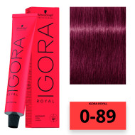 Schwarzkopf Igora Royal Стійка крем-фарба для волосся_0-89 червоно-фіолетовий концентрат 60мл Schwarzkopf Igora Royal Стійка крем-фарба для волосся_0-89 червоно-фіолетовий концентрат 60мл