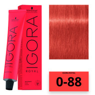 Schwarzkopf Igora Royal Стійка крем-фарба для волосся_0-88 червоний концентрат 60мл Schwarzkopf Igora Royal Стійка крем-фарба для волосся_0-88 червоний концентрат 60мл