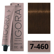 Schwarzkopf Igora Royal Absolutes Стійка крем-фарба_7-460 середньо-русявий бежевий шоколадний 60мл Schwarzkopf Igora Royal Absolutes Стійка крем-фарба_7-460 середньо-русявий бежевий шоколадний 60мл