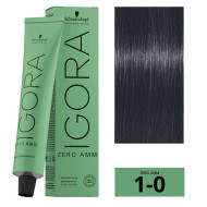 Schwarzkopf Igora Zero Amm Стійка крем-фарба без аміаку_1-0 чорний натуральний 60мл Schwarzkopf Igora Zero Amm Стійка крем-фарба без аміаку_1-0 чорний натуральний 60мл