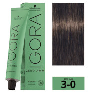 Schwarzkopf Igora Zero Amm Стійка крем-фарба без аміаку_3-0 темно-коричневий натуральний 60мл Schwarzkopf Igora Zero Amm Стійка крем-фарба без аміаку_3-0 темно-коричневий натуральний 60мл