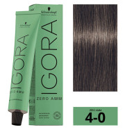 Schwarzkopf Igora Zero Amm Стійка крем-фарба без аміаку_4-0 середньо-коричневий натуральний 60мл Schwarzkopf Igora Zero Amm Стійка крем-фарба без аміаку_4-0 середньо-коричневий натуральний 60мл