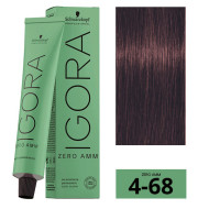 Schwarzkopf Igora Zero Amm Стійка крем-фарба без аміаку_4-68 середній коричневий шоколадно-червоний 60мл Schwarzkopf Igora Zero Amm Стійка крем-фарба без аміаку_4-68 середній коричневий шоколадно-червоний 60мл
