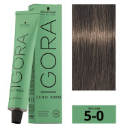 Schwarzkopf Igora Zero Amm Стійка крем-фарба без аміаку_5-0 світло-коричневий натуральний 60мл Schwarzkopf Igora Zero Amm Стійка крем-фарба без аміаку_5-0 світло-коричневий натуральний 60мл