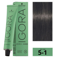 Schwarzkopf Igora Zero Amm Стійка крем-фарба без аміаку_5-1 світло-коричневий Cendre 60мл Schwarzkopf Igora Zero Amm Стійка крем-фарба без аміаку_5-1 світло-коричневий Cendre 60мл