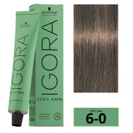 Schwarzkopf Igora Zero Amm Стійка крем-фарба без аміаку_6-0 темно-русявий натуральний 60мл Schwarzkopf Igora Zero Amm Стійка крем-фарба без аміаку_6-0 темно-русявий натуральний 60мл