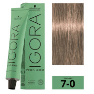 Schwarzkopf Igora Zero Amm Стійка крем-фарба без аміаку_7-0 середній блондин натуральний 60мл Schwarzkopf Igora Zero Amm Стійка крем-фарба без аміаку_7-0 середній блондин натуральний 60мл