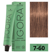 Schwarzkopf Igora Zero Amm Стійка крем-фарба без аміаку_7-60 середній блондин шоколадний натуральний 60мл Schwarzkopf Igora Zero Amm Стійка крем-фарба без аміаку_7-60 середній блондин шоколадний натуральний 60мл