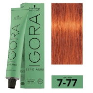 Schwarzkopf Igora Zero Amm Стійка крем-фарба без аміаку_7-77 середній блондин мідний екстра 60мл Schwarzkopf Igora Zero Amm Стійка крем-фарба без аміаку_7-77 середній блондин мідний екстра 60мл