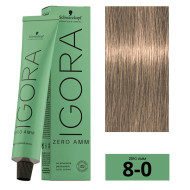 Schwarzkopf Igora Zero Amm Стійка крем-фарба без аміаку_8-0 світлий блондин натуральний 60мл Schwarzkopf Igora Zero Amm Стійка крем-фарба без аміаку_8-0 світлий блондин натуральний 60мл