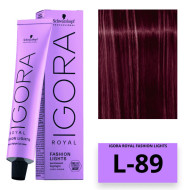 Schwarzkopf Igora Fashion Lights Перманентная крем-фарба для волосся_L-89 червоно-фіолетовий 60мл