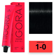 Schwarzkopf Igora Royal Стійка крем-фарба для волосся_1-0 чорний натуральний 60мл Schwarzkopf Igora Royal Стійка крем-фарба для волосся_1-0 чорний натуральний 60мл
